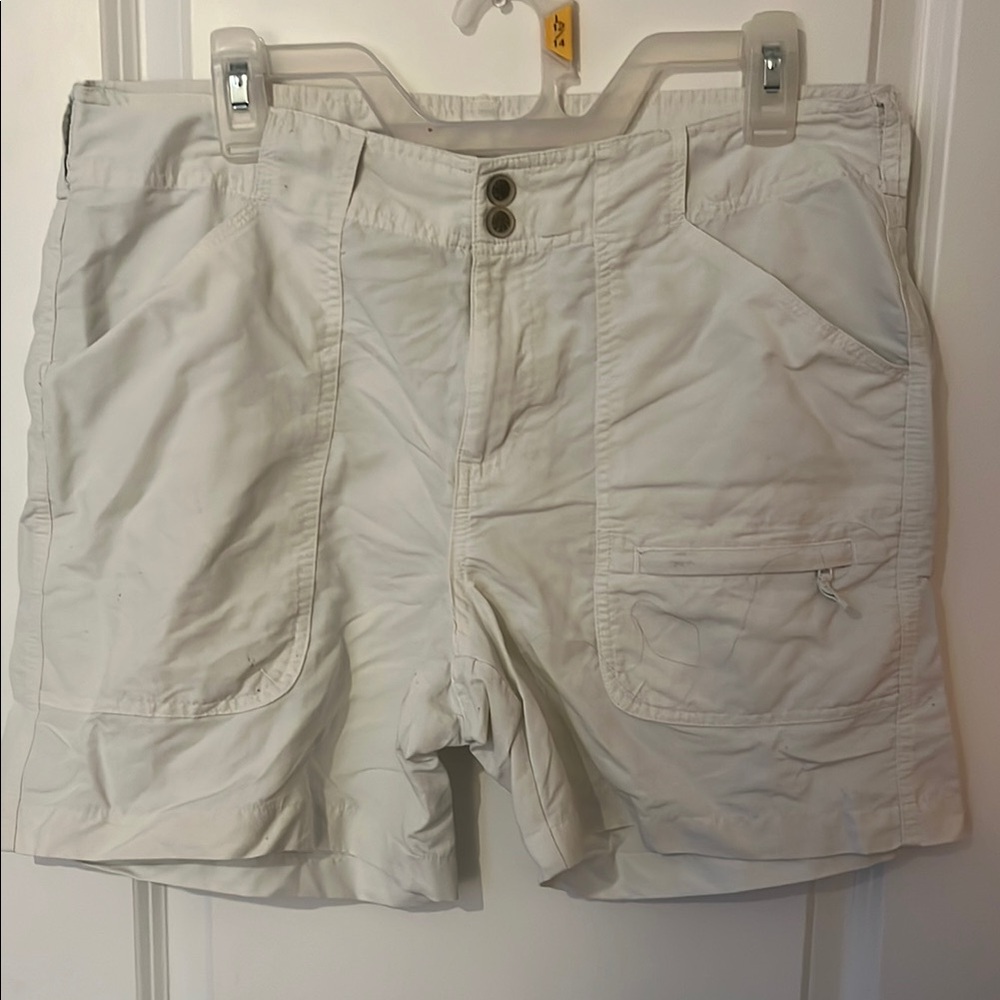 White Cargo Shorts